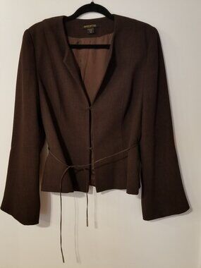 David Bitton Chocolate Structured Jacket – Simons Exclusive (Like New)